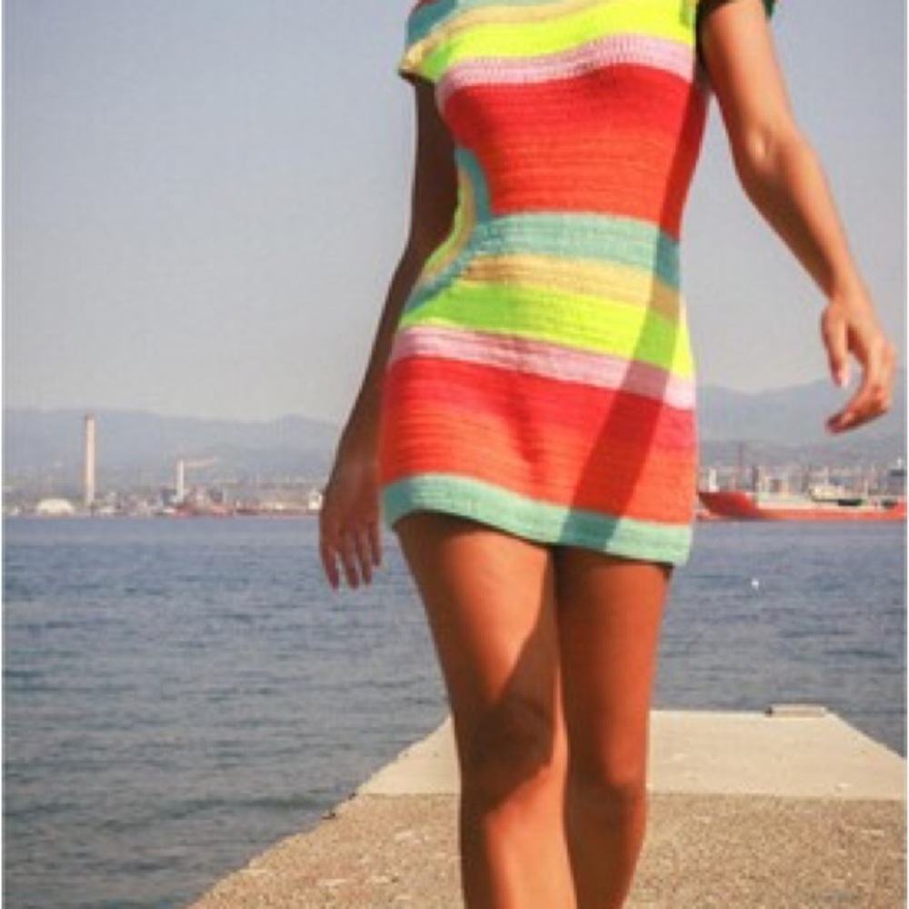 Dolls Kill Multicolor Striped Mini Dress